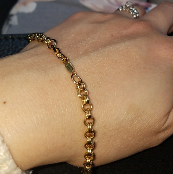 Jewelry 24k Gold Plated Double Link Chain Bracelet Poshmark
